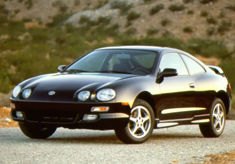 6th Generation Celica with rounded style headlights and black paint