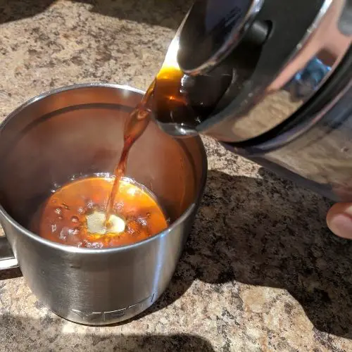Pouring coffee out of an American Press