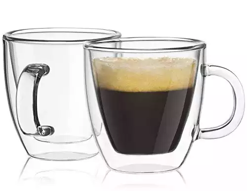 6. JoyJolt SavorGlasses Espresso Mugs